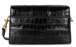 PETIT TROTTEUR LANCASTER CROCO ILY NOIR 531-015 NOIR www.solene-maroquinerie.fr