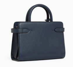 PETIT SAC A MAIN LE TANNEUR EMILIE EN CUIR GRAIN BLEU CREPUSCULE TEMI16A7B01 www.solene-maroquineri