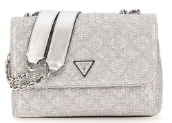 SAC EN BANDOULIERE GUESS GIULY II SILVER QM967320 www.solene-maroquinerie.fr