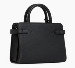 PETIT SAC A MAIN EN CUIR LE TANNEUR EMILIE SIGNATURE T NOIR TEMI1600N01 www.solene-maroquinerie.fr