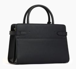 SAC A MAIN EN CUIR LE TANNEUR EMILIE SIGNATURE T NOIR TEMI1610N01 www.solene-maroquinerie.fr
