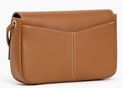 POCHETTE EN CUIR LISSE AVEC BANDOULIERE AMOVIBLE LE TANNEUR CHARLOTTE MARRON TAN TOTT3C01G05 www.sol