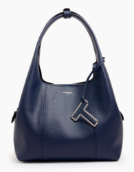 SAC PORT PAULE MOYEN MODLE LE TANNEUR JULIETTE EN CUIR GRAIN BLEU CREPUSCULE TJET1060B01 www.sol