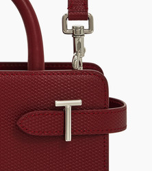 PETIT SAC A MAIN EN CUIR LE TANNEUR EMILIE SIGNATURE T ROUGE REVOLUTION  TEMI1600R11 www.solene-maro