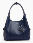 SAC PORT PAULE MOYEN MODLE LE TANNEUR JULIETTE EN CUIR GRAIN BLEU CREPUSCULE TJET1060B01 www.sol