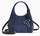 PETIT SAC  MAIN LE TANNEUR JULIETTE EN CUIR SUEDE EFFET DENIM TJET1006Q82 www.solene-maroquinerie.f