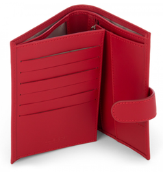 PORTEFEUILLE PORTE CARTES LANCASTER CONSTANCE 137-15 ROUGE www.solene-maroquinerie.fr