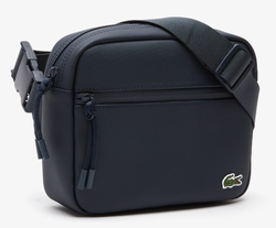 Sacoche homme Lacoste en petit piqu noir NH4046LV B88 www.solene-maroquinerie.fr