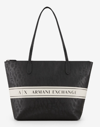 SAC CABAS ARMANI EXCHANGE NOIR BLANC 942867CC744120221 www.solene-maroquinerie.fr