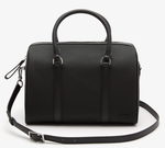 sac  main femme Lacoste zipp avec bandoulire ajustable noir NF3952DB 000 www.solene-maroquinerie.