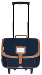 CARTABLE A ROULETTES TANN&#039;S CAMILLE MARINE 38CM 42111 www.solene-maroquinerie.fr