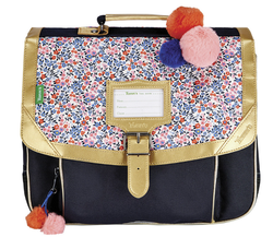 CARTABLE TANN'S ANTONIA BLEU 35CM 35265 www.solene-maroquinerie.fr