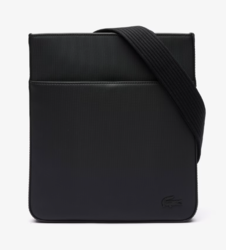 SACOCHE PLATE MEN'S CLASSIC LACOSTE NOIR NH4424HC 000 www.solene-maroquinerie.fr