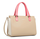 PETIT SAC CABAS MAIN LANCASTER CONSTANCE BEIGE ECRU ROSE FONC� 437-03 BEIGE_ECRF www.solene-maroquin