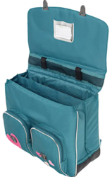 CARTABLE TANN'S MAELLE ROSE VERT 38CM 44266 www.solene-maroquinerie.fr
