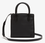 Sac cabas femme Lacoste zipp avec bandoulire amovible noir NF3947DB 000 www.solene-maroquinerie.fr