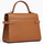 SAC  MAIN DOUBLE RABAT MOYEN MODLE LE TANNEUR EMILIE EN CUIR GRAIN MARRON TAN TEMI1014G05 www.sol