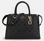 SAC A MAIN GUESS GALERIA LOGO GAUFFR NOIR PG874706 BLACK www.solene-maroquinerie.fr