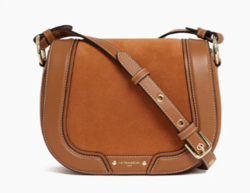 SAC BANDOULIRE MOYEN MODLE LE TANNEUR ELLA EN CUIR GRAIN ET SUEDE MARRON TAN TNGI1211G05 www.sole