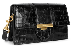 PETIT TROTTEUR LANCASTER CROCO ILY NOIR 531-015 NOIR www.solene-maroquinerie.fr