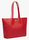 Sac cabas zipp LACOSTE L.12.12 Concept uni rouge NF1888PO883 www.solene-maroquinerie.fr