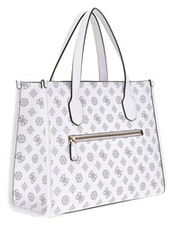 SAC A MAIN GUESS CABAS  SILVANA WHITE LOGO PM866522 www.solene-maroquinerie.fr