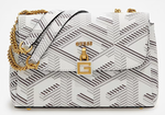 SAC BANDOULIERE GUESS MONTREAL LOGO G CUBE CREME SA875621 STONE LOGO www.solene-maroquinerie.fr