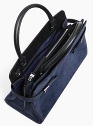 SAC A MAIN MOYEN MODELE LE TANNEUR EMILIE EN CUIR SUEDE EFFET DENIM TEMI16M5Q82 www.solene-maroquine
