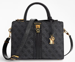 SAC A MAIN GUESS GINEVRA 4G LOGO SB867506 COAL LOGO www.solene-maroquinerie.fr