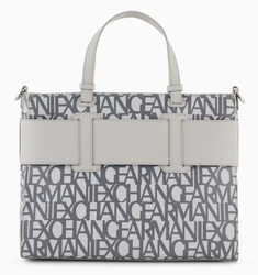 SAC A MAIN ARMANI EXCHANGE GRIS LOGO 9426893F742117611 www.solene-maroquinerie.fr 2