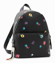 Petit sac  dos fleurs DESIGUAL NOIR 23SAKP34 2000 www.solene-maroquinerie.fr