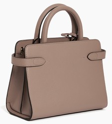 PETIT SAC A MAIN LE TANNEUR EMILIE EN CUIR GRAIN GRIS DE PARME TEMI1606S12 www.solene-maroquinerie.