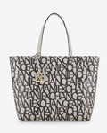 SAC CABAS AVEC FERMETURE ZIPPE ARMANI EXCHANGE BEIGE LETTRE MARRON 9426502R709107651 www.solene-mar