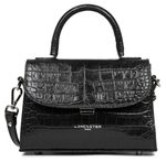 PETIT SAC A MAIN LANCASTER EXOTIC CROCO NOIR 526-84 NOIR www.solene-maroquinerie.fr