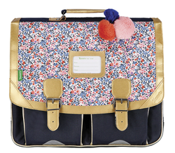 CARTABLE TANN'S ANTONIA BLEU 41CM 41265 www.solene-maroquinerie.fr