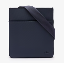 SACOCHE PLATE MEN'S CLASSIC LACOSTE MARINE NH4424HC 021 www.solene-maroquinerie.fr