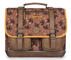 CARTABLE CAMLON VINTAGE URBAN YELLOW DINO 41CM www.solene-maroquinerie.fr