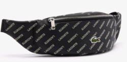 SAC BANANE ZIPP LACOSTE NOIR IMPRIM NU4449TX M66 www.solene-maroquinerie.fr