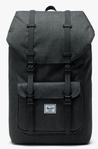 SAC A DOS HERSCHEL LITTLE AMERICA BLACK CROSSHATCH NOIR CHIN 10014 02093 www.solene-maroquinerie.fr