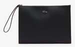 Pochette zippe unisexe LACOSTE Anna en toile enduite pique NF2791AA A91 www.solene-maroquinerie.fr