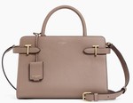 SAC A MAIN MOYEN MODELE LE TANNEUR EMILIE EN CUIR GRAIN GRIS DE PARME TEMI1614S12 www.solene-maroqu