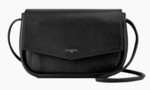 POCHETTE EN CUIR LISSE AVEC BANDOULIERE AMOVIBLE LE TANNEUR CHARLOTTE NOIR TOTT3C01N01 www.solene-ma