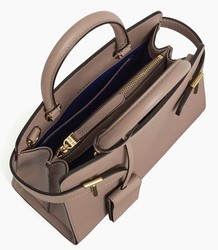 PETIT SAC A MAIN LE TANNEUR EMILIE EN CUIR GRAIN GRIS DE PARME TEMI1606S12 www.solene-maroquinerie.