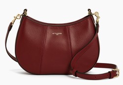PETIT SAC DEMI LUNE LE TANNEUR JULIETTE EN CUIR GRAIN ROUGE REVOLUTION TJET1050R11 www.solene-maroq