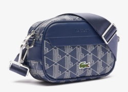 PETIT SAC REPORTER THE BLEND LACOSTE MONO MARINE 166 LAPONIE NH4586BG M83 www.solene-maroquinerie.fr