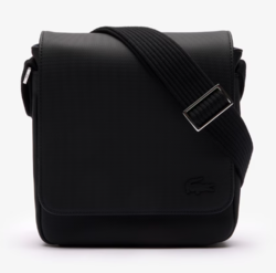 SACOCHE A RABAT MEN'S CLASSIC LACOSTE NOIR NH4423HC 000 www.solene-maroquinerie.fr