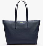 Sac cabas zipp LACOSTE L.12.12 Concept uni marine NF1888PO141 www.solene-maroquinerie.fr