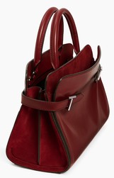 SAC A MAIN MOYEN MODELE LE TANNEUR EMILIE EN CUIR LISSE ET NUBUCK ROUGE REVOLUTION TEMI16M1R11 www.s