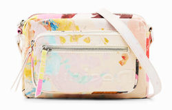 Petit sac  bandoulire peinture DESIGUAL 23SAXA82 1001 www.solene-maroquinerie.fr