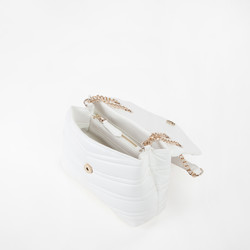 SAC BANDOULIERE PRIVILEGE VALENTINO BLANC VBS8DN10 BIANCO www.solene-maroquinerie.fr